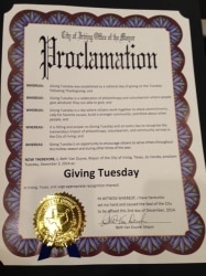 Giving Tuesday Proclamation