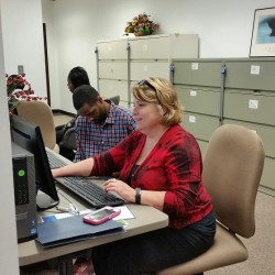 Laura Stegman from Adecco job fair