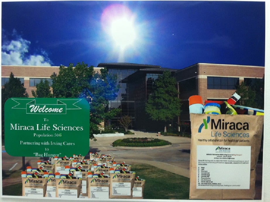 Miraca Life Sciences Bags Hunger with Irving Cares! - Irving Cares